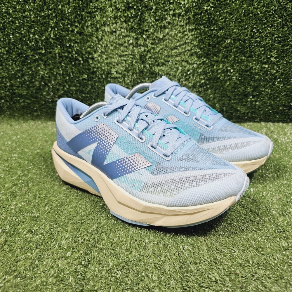 New Balance FuelCell Rebel v4 Quarry Heron Blue Running Sneakers Womens Size 9